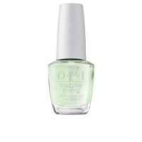 Bottle  of  Opi  Nature  Strong  Base  Coat  by  Opi,  a  clear  nail  polish  indicated  for  nail  protection  and  a  gel-like  plumping  effect.