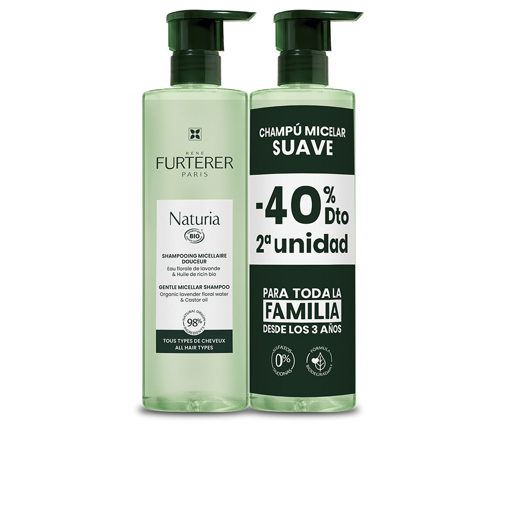 ReneFurtererNaturiaUltra-GentleMicellarShampooDuo2x400ml ルネ フルトレール ナチュリア ウルトラジェントル ミセラー シャンプー デュオ 2x400ml - 画像 (1)
