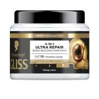 Jar  of  Schwarzkopf  Gliss  Ultimate  Repair  Mask  by  Schwarzkopf,  a  repairing  mask  indicated  for  severely  damaged  and  dry  hair.