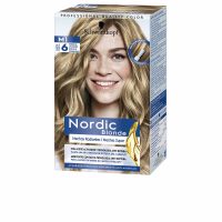Product  container  of  Schwarzkopf  Nordic  Blonde  Intensive  Lightener  by  Schwarzkopf,  a  lightener  indicated  for  anti-yellow  effect.