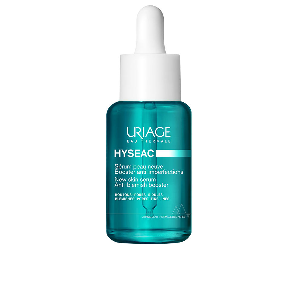 UriageHyséacNewSkinBoosterSerum30ml Bottle of Uriage Hyséac New Skin Booster Serum by Uriage, a serum indicated for acne-prone skin and blemishes.