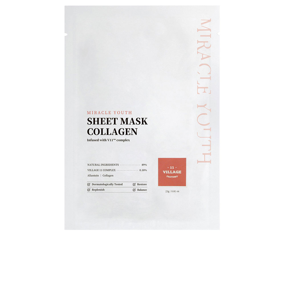 Village11MiracleYouthSheetMaskCollagen23g Village 11 Miracle Youth Sheet Mask Collagen 23g