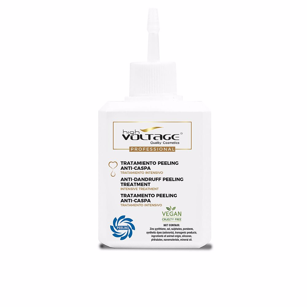 VoltageCosmeticsAnti-DandruffPeelingTreatment200ml Bottle of Voltage Cosmetics Anti-Dandruff Peeling Treatment by Voltage Cosmetics, a treatment indicated for dandruff.