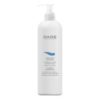Bottle  of  Babé  Extra  Soft  Shampoo  for  Sensitive  Hair  by  Babé,  a  shampoo  indicated  for  moisturizing  and  protecting  hair  fiber.