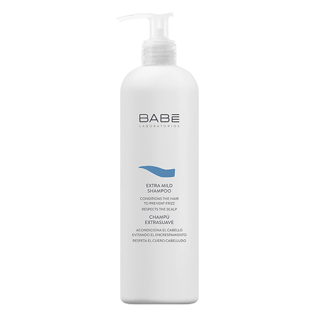 BabéExtraSoftShampooforSensitiveHair500ml Bottle of Babé Extra Soft Shampoo for Sensitive Hair by Babé, a shampoo indicated for moisturizing and protecting hair fiber.