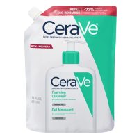 Bottle  of  Cerave  Foaming  Cleanser  Refill  by  Cerave,  a  gel  cleanser  indicated  for  normal  to  oily  sensitive  skin.