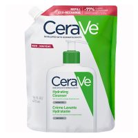 Bottle  of  Cerave  Hydrating  Cleanser  Refill  by  Cerave,  a  cream  cleanser  indicated  for  normal  to  dry  skin.