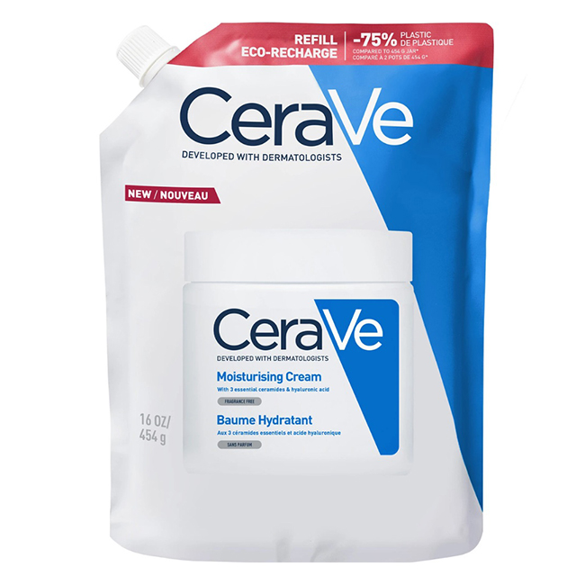 CeraveMoisturizingCreamRefill454g Product container of Cerave Moisturizing Cream Refill by Cerave, a cream indicated for dry to very dry skin.
