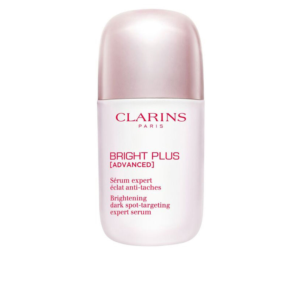ClarinsBrightPlusAdvancedSerum50ml Bottle of Clarins Bright Plus Advanced Serum by Clarins, a brightening serum indicated for reducing dark spots and dullness.