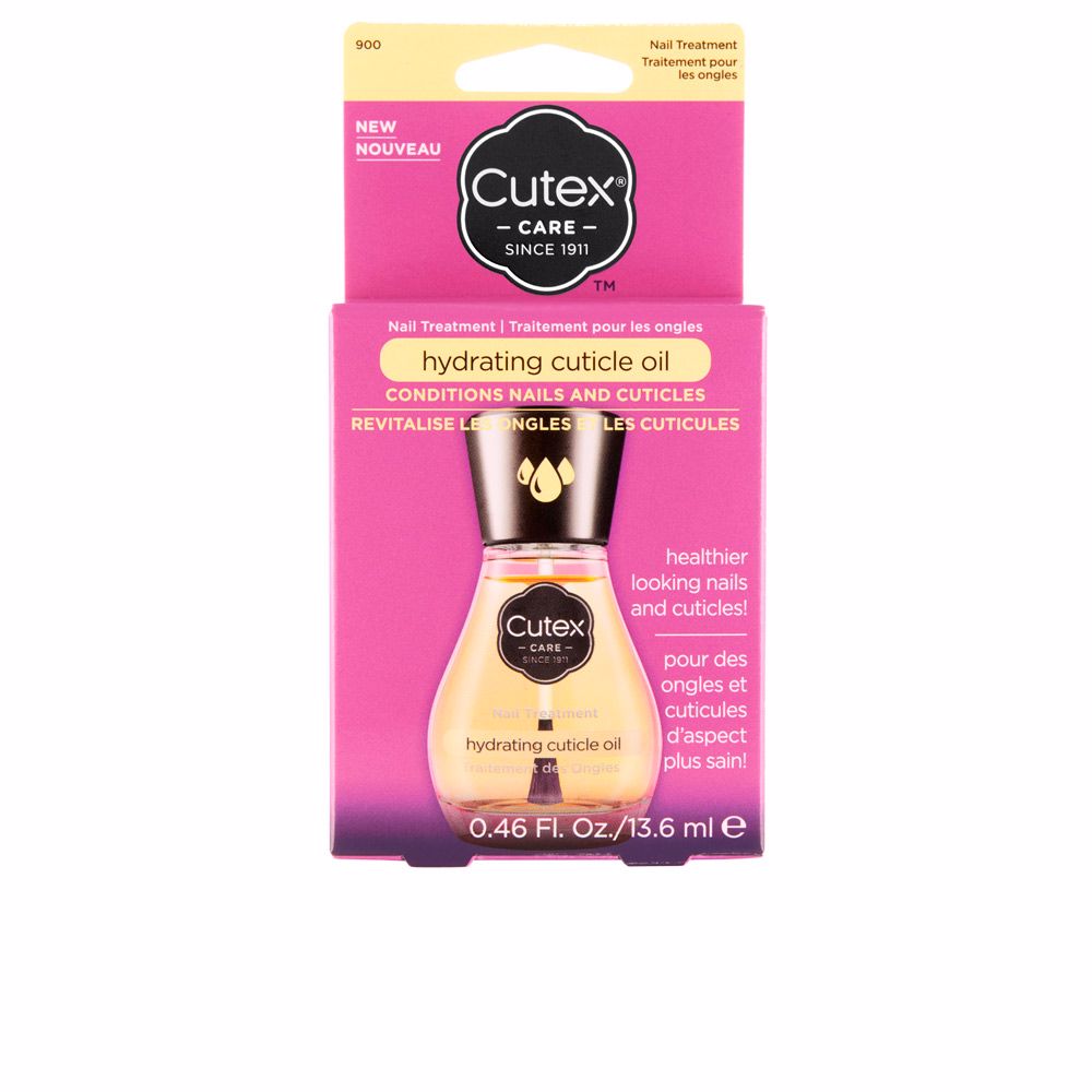 CutexHydratingCuticleOil13 Bottle of Cutex Hydrating Cuticle Oil by Cutex, a hydrating oil indicated for moisturizing nails and cuticles.