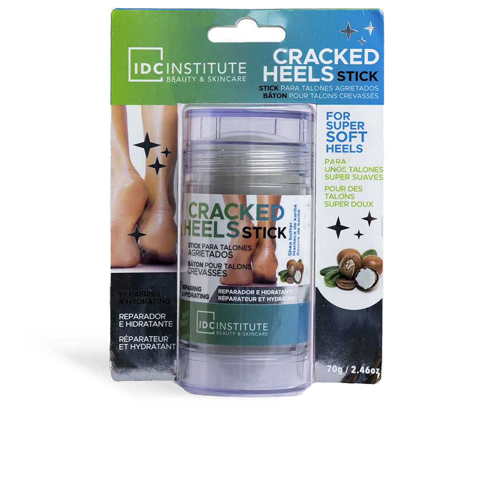 IdcInstituteSheaButterCrackedHeelsStick70g Product container of Idc Institute Shea Butter Cracked Heels Stick by Idc Institute, a stick indicated for repairing cracked heels.