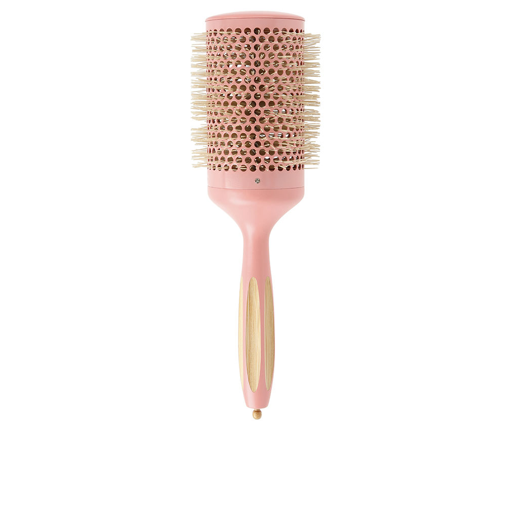 IlūBamboomRoundBrush65mm Product container of Ilū Bamboom Round Brush 65mm by Ilū, a bamboo brush indicated for detangling thick and unruly hair.