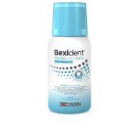 Bottle  of  Isdin  Bexident  Gums  Daily  Use  Mouthwash  by  Isdin,  a  mouthwash  indicated  for  reducing  gum  bleeding  and  inflammation.