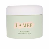 Jar  of  La  Mer  The  Body  Crème  by  La  Mer,  a  moisturizing  cream  indicated  for  providing  long  lasting  and  deep  hydration.