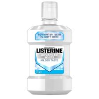 Bottle  of  Listerine  Advanced  Whitening  Mouthwash  by  Listerine,  a  liquid  rinse  indicated  for  removing  difficult  stains.