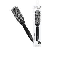 Product  container  of  Lussoni  Hot  Volume  Styling  Brush  33mm,  a  thermal  brush  indicated  for  lifting  hair  at  the  roots.