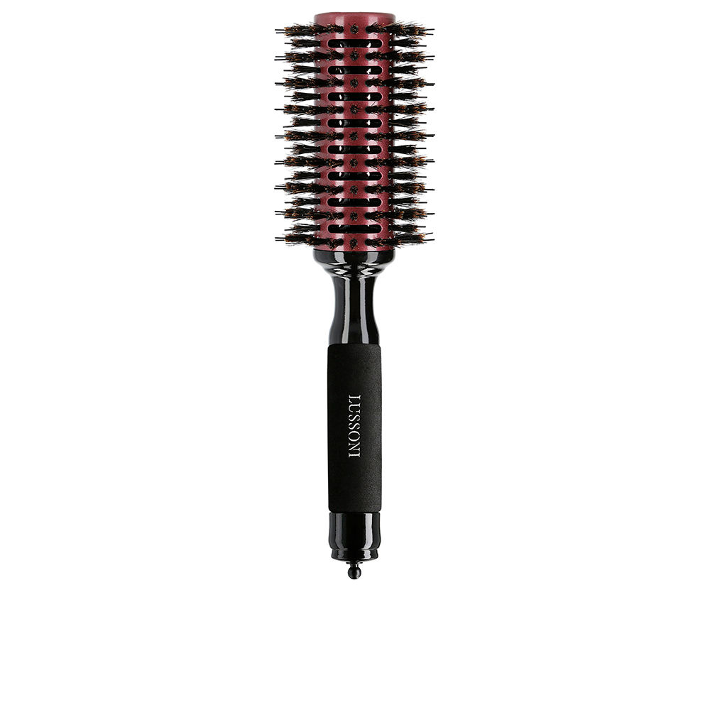 LussoniNaturalStyleBrush38mm Product container of Lussoni Natural Style Brush 38mm, a thermal brush indicated for long and thick hair.