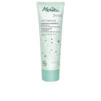 Product  container  of  Melvita  Nectar  Pur  Mask  &  Scrub  by  Melvita,  a  mud  mask  indicated  for  purifying  oily  skin.