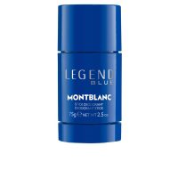 Product  container  of  Montblanc  Legend  Blue  Deodorant  Stick  by  Montblanc,  a  stick  deodorant  indicated  for  odor  protection.