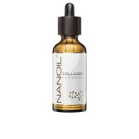 Bottle  of  Nanoil  Collagen  Face  Serum  by  Nanoil,  a  face  serum  indicated  for  plumping  and  repairing  tired  and  dull  skin.