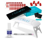 Nooves Gel Sheets Beauty Red Premium Luxe False Nails Complete Manicure Set