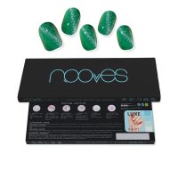 Nooves Gel Sheets Cat Eye Green Premium Luxe False Nails x20