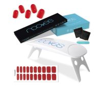 Nooves Gel Sheets Ferrari Red Premium Luxe False Nails Manicure Set