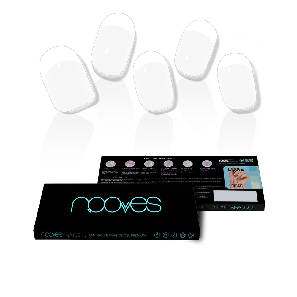 NoovesGelSheetsFrenchGraceLuxePremiumLuxeFalseNailsx20 Nooves Gel Sheets French Grace Luxe Premium Luxe False Nails x20