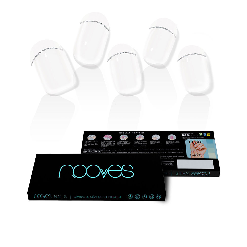 NoovesGelSheetsFrenchLuxePremiumLuxeFalseNailsx20 Nooves Gel Sheets French Luxe Premium Luxe False Nails x20