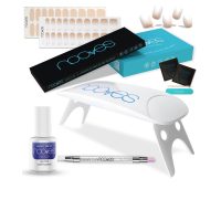 Nooves Gel Sheets Nude Premium Luxe False Nails Complete Manicure Set