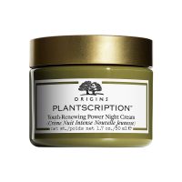 Jar  of  Origins  Plantscription  Youth-Renewing  Power  Night  Cream,  an  anti  aging  cream  indicated  for  diminishing  lines.