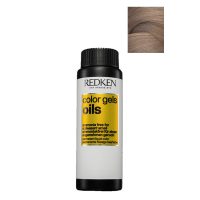 Bottle  of  Color  Gel  Oils  Color  8N  by  Redken,  a  liquid  hair  color  indicated  for  permanent  grey  coverage  and  hair  shine.