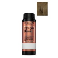 Bottle  of  Color  Gels  Lacquers  10  Minutes  Color  5N  Walnut  by  Redken,  a  liquid  lacquer  indicated  for  fast  permanent  grey  coverage.