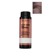 Bottle  of  Redken  Color  Gels  Lacquers  10  Minutes  Color  6NCH  -  6.15,  a  gel-liquid  hair  color  indicated  for  fast  gray  coverage.