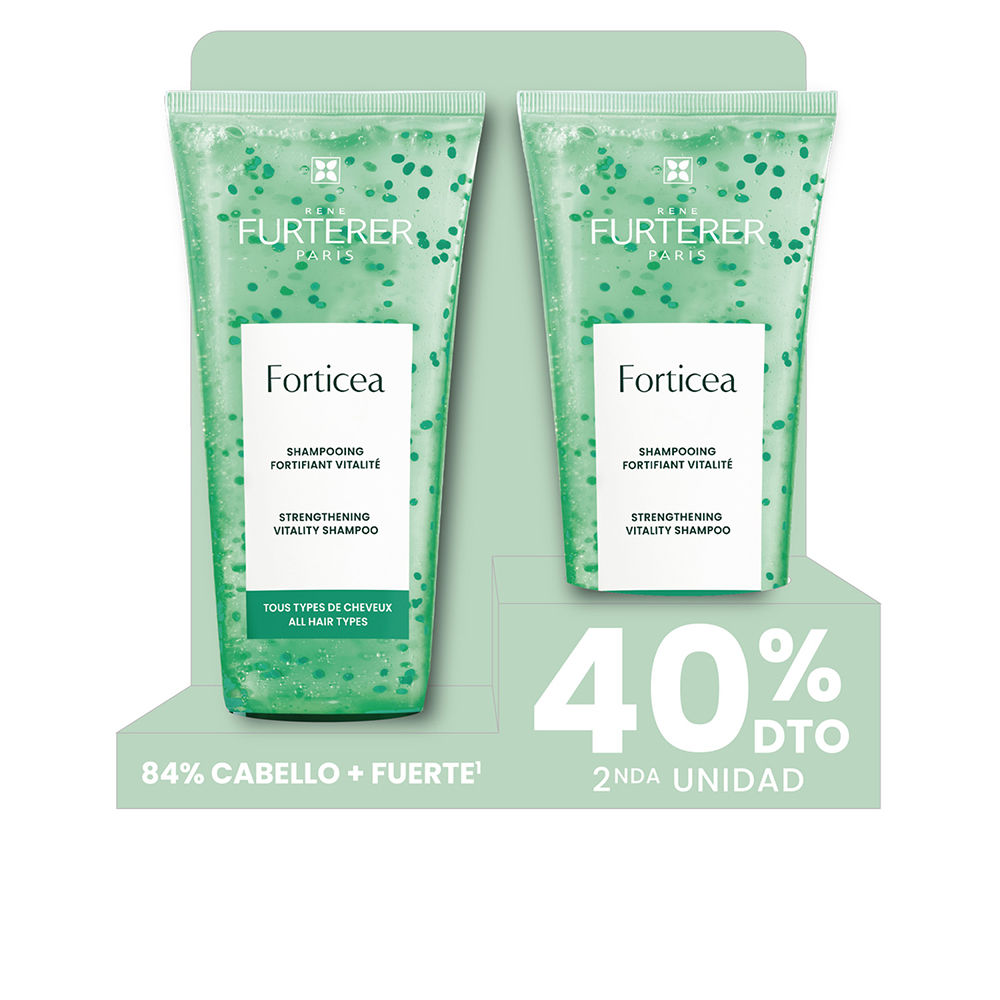 ReneFurtererForticeaStrengtheningVitalityShampooDuo2x200ml Bottle of Rene Furterer Forticea Strengthening Vitality Shampoo Duo by Rene Furterer, a shampoo for hair strength.