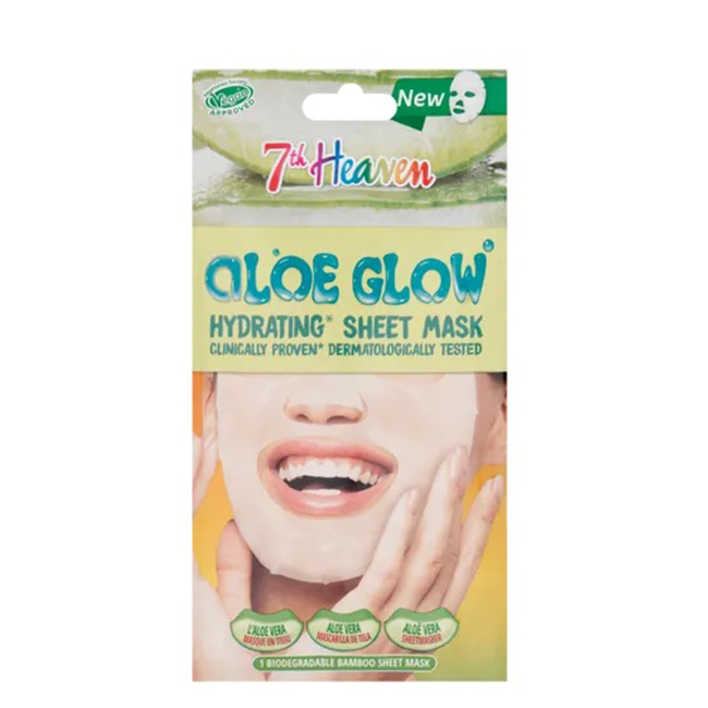 7thHeavenAloeGlowMoisturizingSheetMask16g 7th Heaven アロエ グロウ モイスチャライジング シートマスク 16g - 画像 (1)