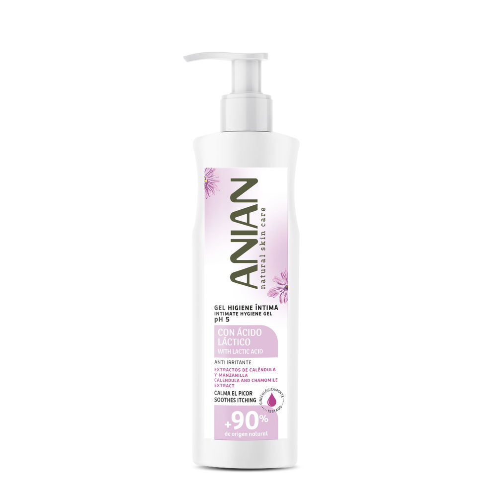 AnianIntimateHygieneGelforSensitiveSkin250ml Bottle of Anian Intimate Hygiene Gel for Sensitive Skin by Anian, a cleansing gel indicated for delicate intimate hygiene.