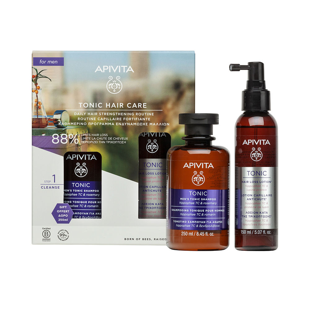 ApivitaMen'sTonicHairCareStrengtheningRoutine Apivita Men's Tonic Hair Care Strengthening Routine