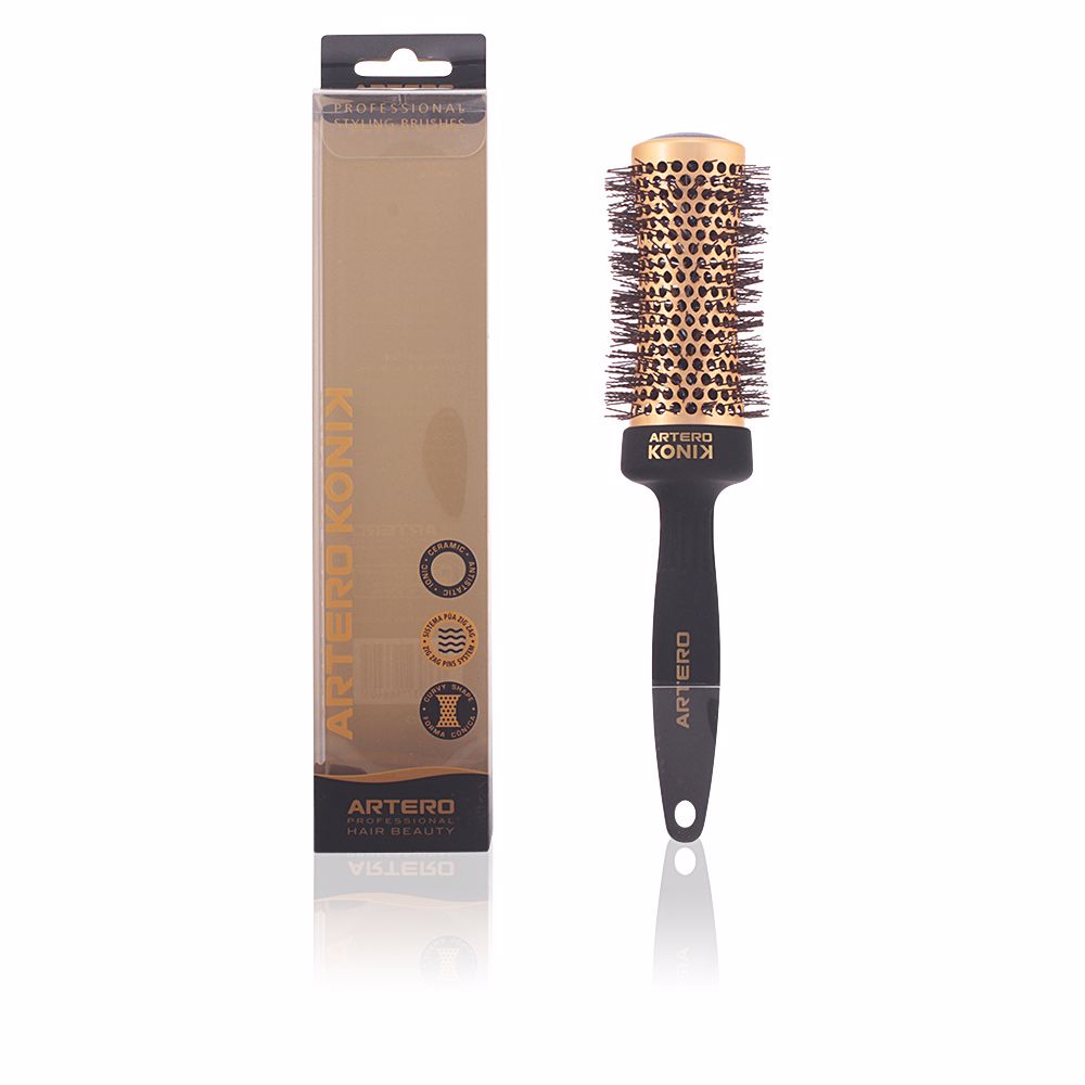 ArteroBrush43Mm Product container of Artero Brush 43Mm by Artero, a round hairbrush indicated for creating smooth and voluminous hairstyles.
