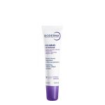Tube  of  Cicabio  Lip  Repair  by  Bioderma,  a  lip  balm  indicated  for  repairing  chapped,  irritated  and  cracked  lips.