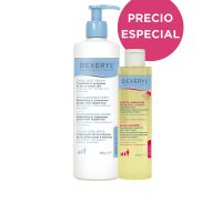 Product  container  of  Dexeryl  Moisturizing  And  Repairing  Duo  by  Dexeryl,  a  skincare  set  indicated  for  dry  and  atopic  skin.