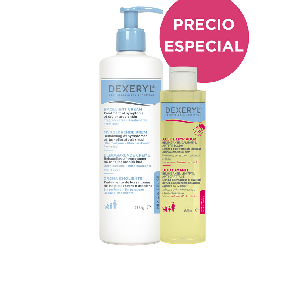 DexerylMoisturizingAndRepairingDuo Product container of Dexeryl Moisturizing And Repairing Duo by Dexeryl, a skincare set indicated for dry and atopic skin.