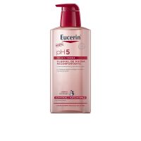 Bottle  of  Eucerin  pH5  Oleogel  Comforting  Shower  Gel  by  Eucerin,  a  shower  gel  indicated  for  cleansing  dry  and  sensitive  skin.