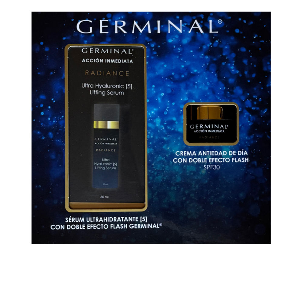 GerminalImmediateActionRadianceHyaluronicAcidGiftSet Box of Germinal Immediate Action Radiance Hyaluronic Acid Gift Set by Germinal, a skincare set indicated for skin firmness.