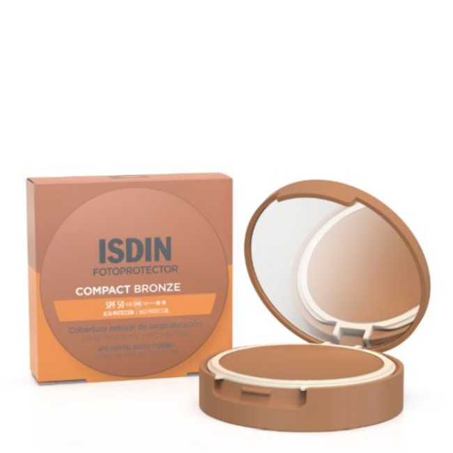IsdinFotoprotectorCompactBronzeSPF5010g Isdin Fotoprotector Compact SPF50 Tono Bronce 10g - Image 1
