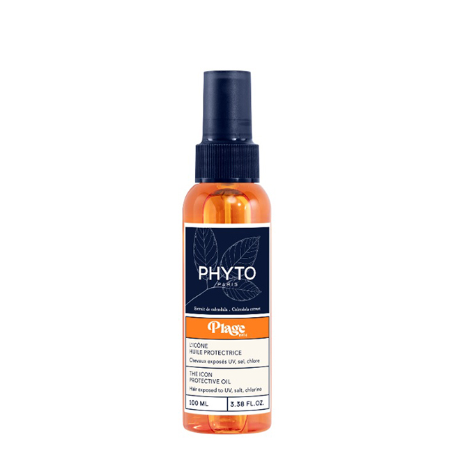 PhytoPlageTheIconProtectiveOil100ml Spray of The Icon Protective Oil by Phyto Plage, a hair oil indicated for protecting hair from UV rays, salt and chlorine.