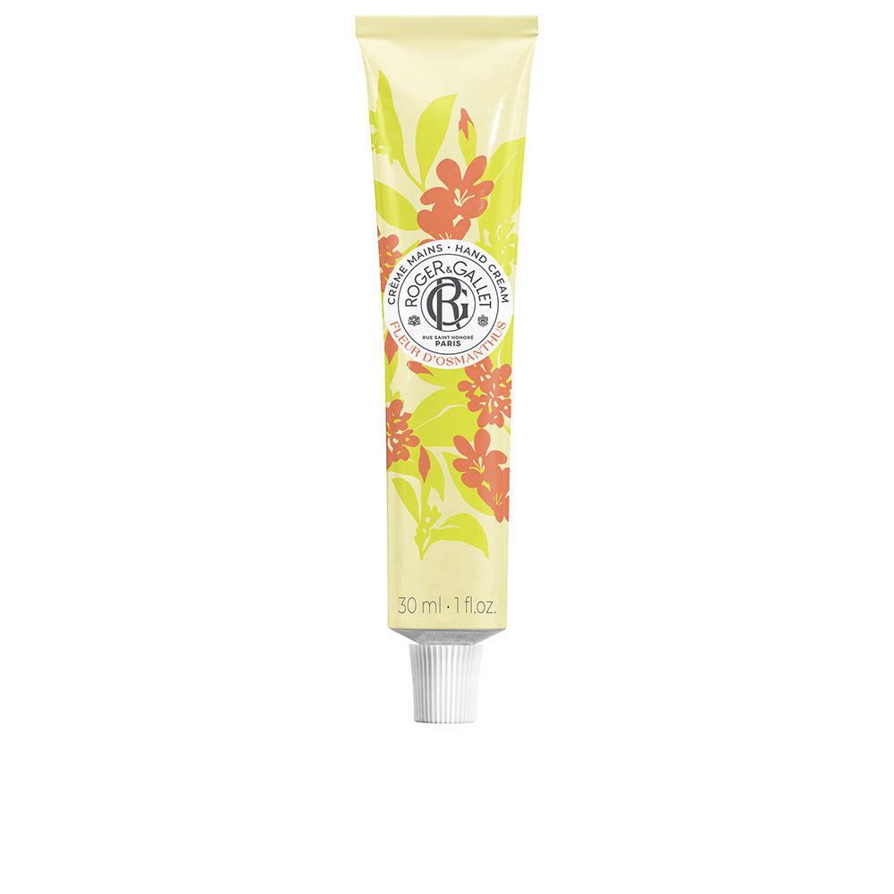 Roger&GalletFleurD'OsmanthusHandAndNailCream30ml Tube of Roger & Gallet Fleur DOsmanthus Hand and Nail Cream by Roger & Gallet, a cream indicated for hydrating hands and nails.
