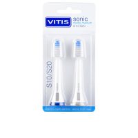 Box  of  Vitis  Sonic  S10/S20  Duo  Medium  Head  Refills  by  Vitis,  toothbrush  heads  indicated  for  daily  oral  hygiene.