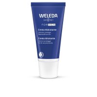 Tube  of  For  Men  Moisturizing  Cream  by  Weleda,  a  facial  cream  indicated  for  hydrating  and  smoothing  mens  skin.