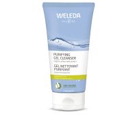 Bottle  of  Naturally  Clear  Purifying  Cleansing  Gel  by  Weleda,  a  cleansing  gel  indicated  for  purifying  pores  and  reducing  sebum.
